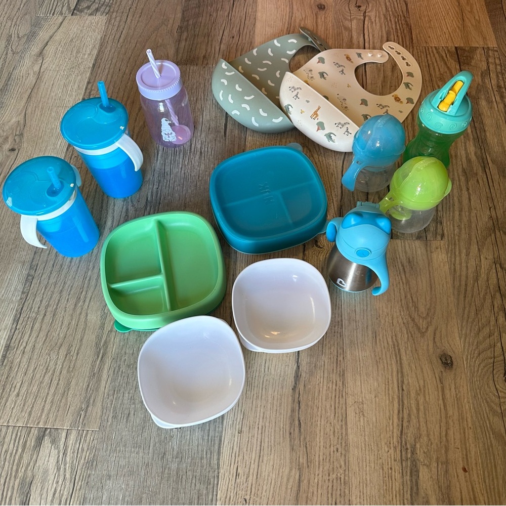 Bundle Baby Feeding Set with Plates and Cups